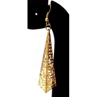Golden Contemporary Earring Jhumka Jhumki Fashion Jewelry Drop Dangle Long EA282